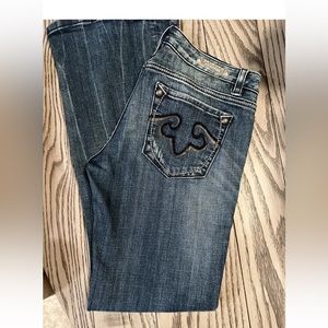 REROCK For EXPRESS Boot Cut Blue Jeans Womens 4S